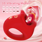 2-in-1 Clitoral & G-Spot Vibrator – 10 Licking, Biting & Vibration Modes