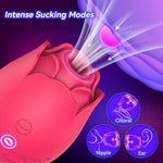Rose Sucking & G-Spot Vibrator – 10 Suction & 10 Flapping Modes for Intense Pleasure