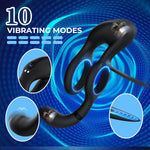 3-in-1 Vibrating Cock Ring – Clitoral Stimulator & 10-Mode Waterproof Toy