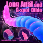 9.4" Anal Dildo with Suction Cup, G-spot & Prostate Massager, Luminous Fantasy Plug