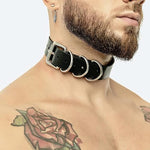 3PCS Men’s Leather Harness Set – Adjustable Chest, Leg & Choker Strap Belt