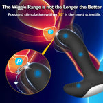 Wiggle Motion Prostate Massager Anal Plug, Vibrating Male Anal Sex Toys for Men Women Couples Adult Sex Pleasure, Remote Control Anal Toy Vibrator Stimulator Butt Plug for P spot & G spot Play
