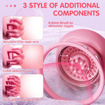 Rechargeable Nipple Stimulator – 10 Modes with Rotating Brush Heads for Pleasure