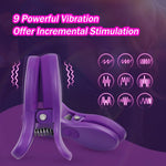 APP-Controlled Nipple Vibrators – 10 Modes, Rechargeable, Remote BDSM Toy for Couples
