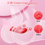 Flexible Finger Vibrator - 2-in-1 G-Spot & Clitoral Stimulator with 10 Modes for Couples