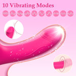 Strapless Strap-On Dildo Vibrator with Remote, 10 Modes, Double-Ended Silicone Toy