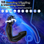 360° Prostate Massager with 10 Rotating & Vibrating Modes, Remote Control Anal Toy