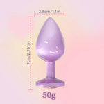 Small Anal Plug for Beginners with Heart-Shaped Jewelry Base, G-Spot Toy