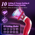Clitoral & Nipple Vibrator with 10 Licking & 2 Sucking Modes for Women’s Pleasure