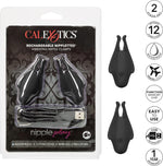 Rechargeable Adjustable Nipple Clamps, Easy Squeeze Design for Comfort - Black
