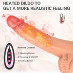 Thrusting Vibrator Dildo - 8.1" Realistic Suction Cup Dildo with 9 Vibration Modes