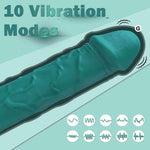 Realistic G-Spot Dildo Vibrator – 10 Modes Powerful Clitoral & Body Massager (Green)