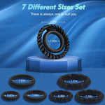 Cock Ring Set for Men – 7 Sizes for Erection Enhancement & Couples Pleasure