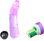 Multi-Speed Jelly Vibrator Dildo – Unisex Adult Toy for Ultimate Pleasure (Purple)