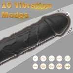 Rechargeable G-Spot Vibrator – Realistic Silicone Dildo with 10 Vibration Modes