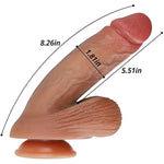 Realistic Cyan Veins Dildo Penis Adult Sex Toys With Hands-Free Suction Cup, Bending Shape Design Fake Penis Testicles For Vaginal G-Spot Masturbation Massager Women Pleasure