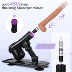 Sex Machine Thrusting Dildo Machine With Dildo Attachments And Remote Control, Automatic Sex Thrusting Machine For Women With Suction Cup Adapter, Adult Sex Toys With 7 Attachments 3Xlr Connector