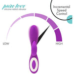 G-Spot Silicone Rabbit Vibrator Purple, Rechargeable Clitoris Stimulator, Water-Resistant And Multi Function, Adult Sex Toy, Dual Stimulation