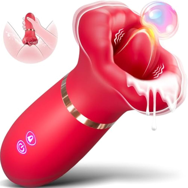 Women Vibrator Adults Sex Toys, Sexy Lip Clitoral Vibrator For Women With 10 Vibrating & Thrusting Tongue Motion, Nipple Clit Massager Sex Toys For Vaginal Anal Play, Couple Vibrator Sex Stimulator