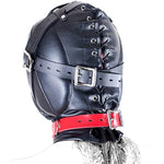 Full Face Leather Bondage Masks - Adult Sex Toys Restraint Head Masks Bdsm Fetish Hood Flirt Toys