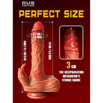 Realistic Thrusting Dildo Licking Vibrator, 9 Thrusting & Heating Licking Modes For Anal G-Spot Stimulation, Silicone Dildos Vibrators With 9 Vibrating, Remote Control Sex Toys (8" X 1.5" X 5.5")