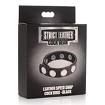 Xr Play Hard. Cock Ring Black Studded Leather Speed Snap-On Ring For Men Or Couples, Harder Longer Erection Enhancer, Adjustable Cock Ring, Stay Hard Male Enhancement - Black