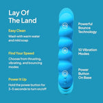 Hello Bounce Vibe - Personal Massager With 16 Bouncing, Thrusting & Vibrating Modes - Body-Safe Silicone - Shower Ready, Rechargeable, & Easy To Clean - Adult Sex Toy Vibrator