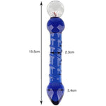 Anal Plug Anal Butt Plug Flower End Glass Dildo Swirls Mushroom Glans Tip G-Spot Anal Vaginal Massager Pleasure Wand Sex Toy For Adult