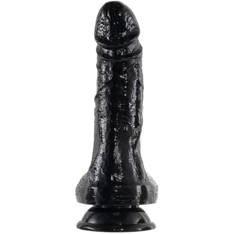 8'' Realistic Big Dildo For Beginners, Lifelike Huge Dildos With Strong Suction Cup For Hands-Free Play, G-Spot Stimulation Penis Adult Sex Toys For Women And Men - Black