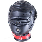 Full Face Leather Bondage Masks - Adult Sex Toys Restraint Head Masks Bdsm Fetish Hood Flirt Toys