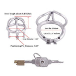 Male Chastity Device Small 304 Steel Stainless Comfortable Ergonomic Design Closed Ring Cock Cage Men B050 (1.97 Inch / 50Mm)