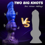 8.2" Fantasy Dog Double Knot Dildo, Knotted Monster Horse Adult Sex Toys, Huge Dragon Creature Wolf Anal Dildo With Strong Suction Cup, Alien Animal Gay Toy For Women Men Couple
