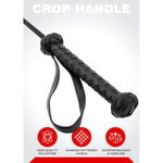 Spanking Crop For Sex Play Bdsm Adult Small Leather Paddle Spank Fetish Toys 18''