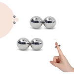 Non Piercing Magnetic Breast Beads Nipple Clitoris Labia Clamps Clips Penis Cock Ring Ball Lock Stretcher Scrotum Bondage Sex Toys Female Male (2 Pairs)