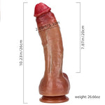 10.23" Flexible Realistic Dildos Huge Lifelike Cock with 3XLR Adapter for Sex Machine Liquid Silicone Dildo G Spot Anal Play Sex Toys for Male & Female