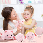 Small Stuffed Animals, Pigs Wagging Tail Rotating Interactive Plush Toys, Novelty Animal Plushies For Kids Birthday Party Favor