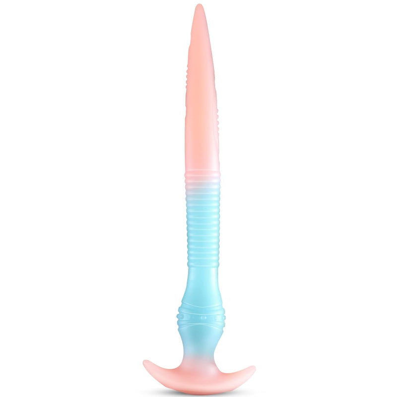 11.4-Inch Soft Liquid Silicone Anal Plug,Super Long Dildo, Unisex, Suitable For Prostate Massage, Anal Training, And G-Spot Stimulation, Glows In The Dark,Small For Beginner
