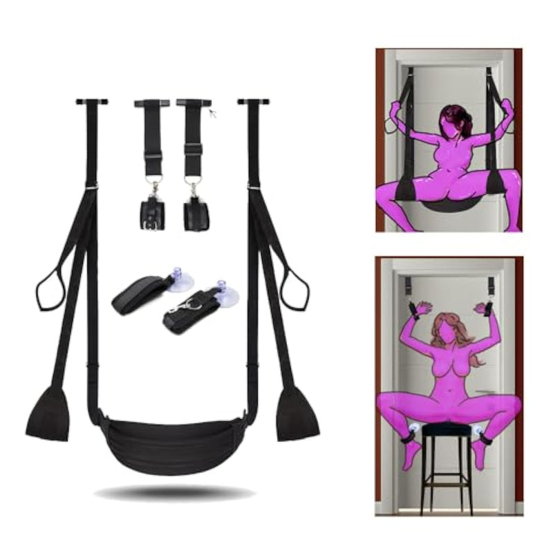2024 Sex Toys Sex Swing Sex Door Swing Sex Furniture Sex Bondage Generation 2In1 Sex Swings Sex Door Restrainers Value Combo Unleash More Creativity Hold Up To 300Lbs Suction Handcuffs.