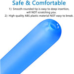 Lubricant Lube Applicator Syringes, Lubricant Tube Shooter With Smooth Rounded Cap For Men, Women & Couples, Reusable, Easy Use & Clean [10Ml Scales] (Blue & Black)