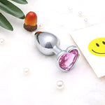 Pink Heart-Shaped Anal Plug Butt Massager for Personal Sex Enrichment