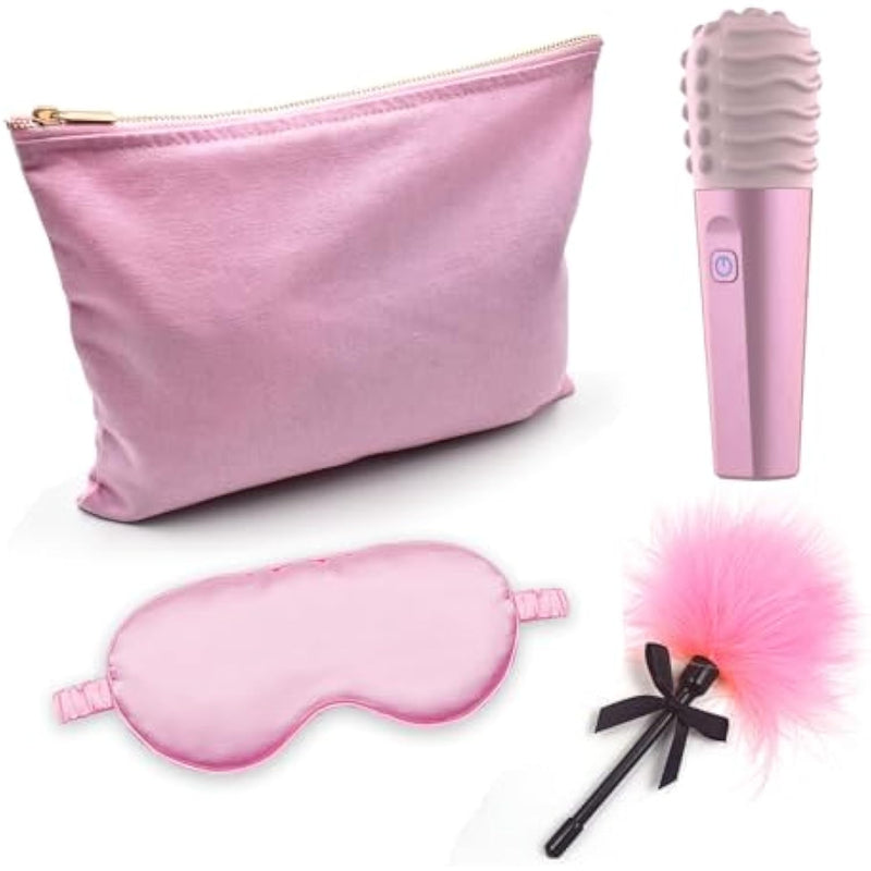 Erotic Sex Toy Set For Couples:Mini Vibrator, Massager, Flirting Feather, Sex Toy Blindfold - Adult Toy Set, Holiday Gift For Unforgettable Intimate Moments