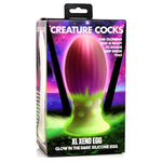 Xeno Egg Glow In The Dark Premium Silicone Egg Adult Sex Toy For Women Men & Couples. Roleplay Egg With Strong Suction Cup And Textured Sides For Stimulation. X-Large