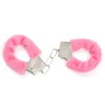 Furry Adjustable Sex Handcuffs With Keys,Ankle Bracelets,Sm Adult Plush Stainless Steel Bondage Fetish Handcuffs,Adult Sex Toys?Halloween Cosplay Party Stage Police Costume Prop (Pink)
