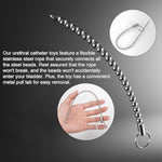 Freely Bendable Stainless Steel Beads Urethral Sounds Plug,Smooth Penis Insert Stimulation Urethral Sounding Toys Catheter Stretching Male Masturbation Rod (Diameters 0.23 Inch)
