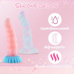 Adult Anal Sex Toy Liquid Silicone G Spot Dildo Glow In The Dark Anal Toys Huge Butt Plug For Adult Men And Women (S,White)