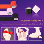 Bdsm Bondage Tape Set For Adults - 3 Roll Static Cling Restraint Tape For Couples, No Glue No Residue, Reusable Sex Toy For Wrists Ankles Bed (Black, Red, Pink)
