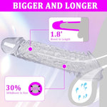 Penis Sleeve, Adult Sex Toys Cock Sleeve Penis Extender For Length & Girth Enhancement Thicken Penis Sheath, Male Sex Toys Penis Ring For Couples Transparent
