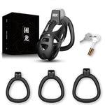 Male Cock Cage Chastity Device With 3 Rings For Men, 4 Different Sizes Of Male Chastity Cage Device With Key Adult Sex Toy For Men - S