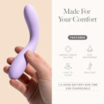Arc G-Spot Vibrator Wand | Adult Sex Toys | Nipple & Clit Stimulator Finger Vibrators | 4 Patterns & 3 Intensities | Waterproof Vibrators For Women -Purple