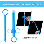 Lube Applicator For Women,Men,Female Lubricant Tube Shooter With 10Ml Scales [2 Pack+Storage Bag] Reusable, Smooth With Rounded Tip & Cap,Easy Use/Clean